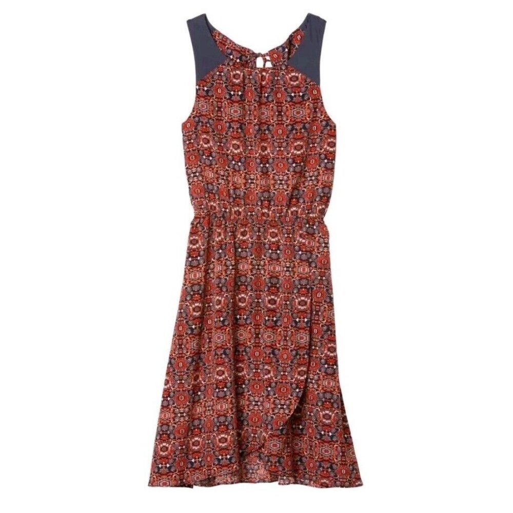 Athleta Dress NWT Martinique Sleeveless Tassel Keyhole Sz Medium Bold Pattern - Picture 8 of 16